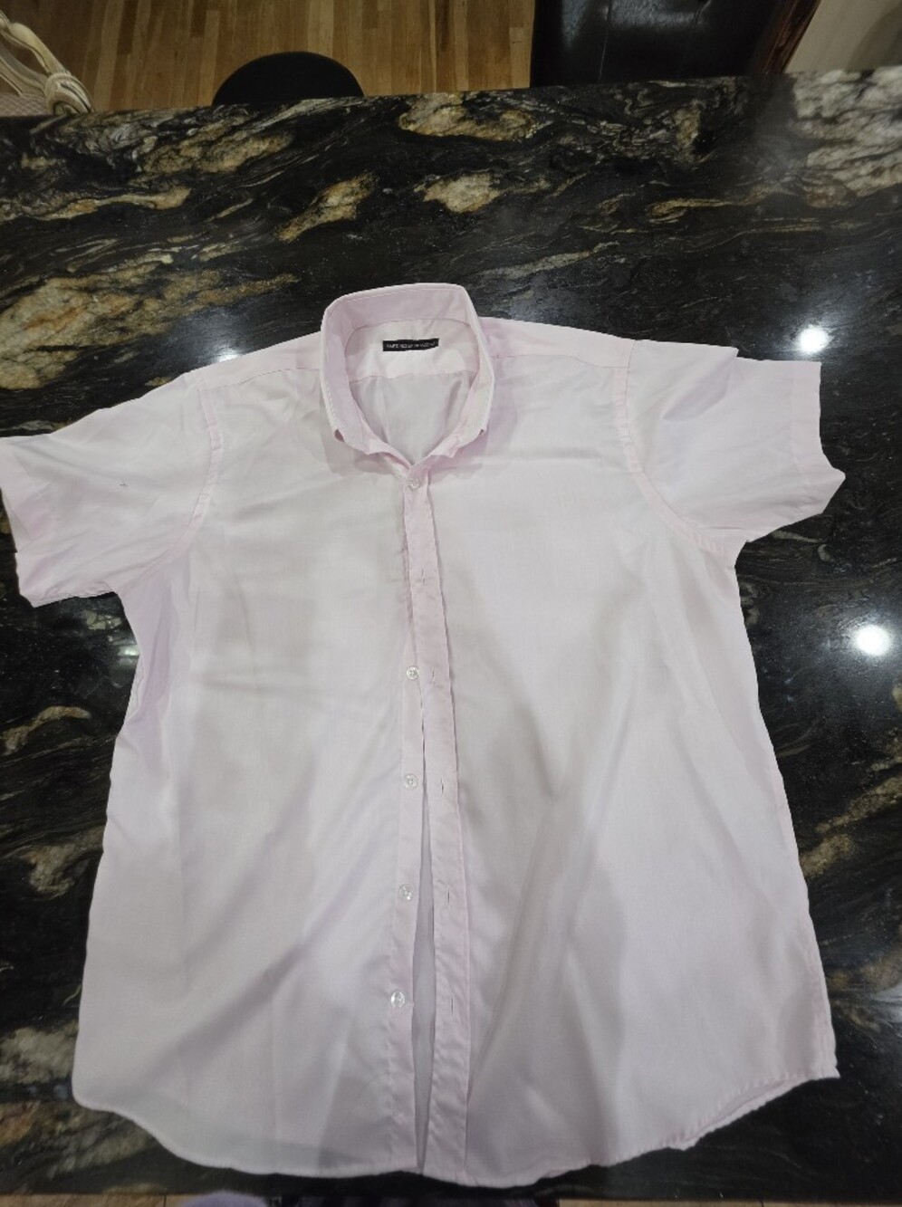 Men's Short Sleeve Dress Shirt in Light Pink
